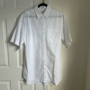COS White Short Sleeve Shirt Dress